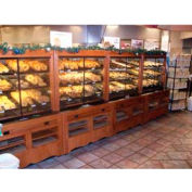 Enclosed Bakery Self-Serve Unit, 48"L x 37"W x 70-1/4"H, Hardwood, Opticlear Laquer