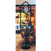Low Profile Bag/Scale Holder, 21-1/2"L x 9-3/4"W x 79"H, Steel, Black