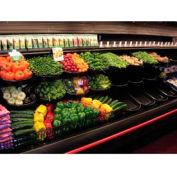 Curved Front Basket W/ PTM, 12"L x 17"W x 2-1/2"H, 14 Shelf, Black Price Tag Molding, Plastic, Black