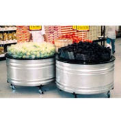 Tub W/ 2.5" Deep Liner, 2-Step Riser, 49-1/2"L x 49-1/2"W x 32"H, ABS, Galvanized