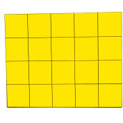 3/4" Yellow Magnetic Squares 20/Pk