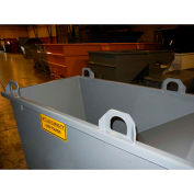 Overhead Crane Lifting Lugs for Global Industrial™ Self-Dumping Hoppers - Set of 4 - Yellow
