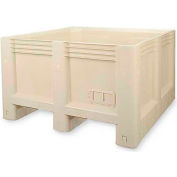 Macro Plastics ProBin Bulk Container 24-A-S-IVORY - 47-1/8"L x 47-1/8"W x 28-1/8"H, Ivory