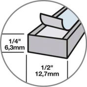 M-D High Density Foam Tape (Closed Cell), 02279, Gray, 1/4&quot; x 1/2&quot; x 17'