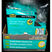 M-D Premium Sponge Rubber Weatherstrip Tape, 06593, Black, 1/4"T x 3/4"W x 10'L