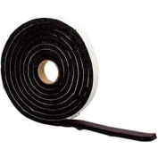 M-D Premium Sponge Rubber Weatherstrip Tape, 43155, Black, 1/4"T x 1"W x 10'L