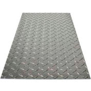 M-D Aluminum Sheet, Diamond Tread, 56022, 24"L x 12"W x 3/4" Thick, Silver