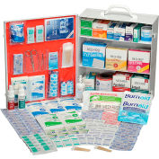Global Industrial First Aid Kit - 3 Shelf Steel Cabinet, ANSI Compliant, 75-100 Person