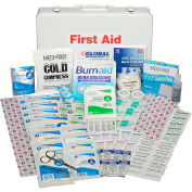 Global Industrial First Aid Kit - 50 Person, ANSI Compliant, Metal Gasketed Case
