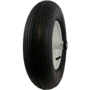 Marathon 20001 4.80/4.00-8 Pneumatic Wheelbarrow Ribbed Tread - 6" Centered Hub - 5/8" Bearing