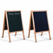 Marsh 22"x 27" Black Chalkboard, Today's Special Cafe Sidewalk Sign, Oak Wood Trim