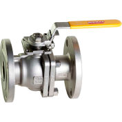 4 In. Stainless Steel Flanged Full Port Ball Valve - 2 Piece - Direct Mount - 300 PSI