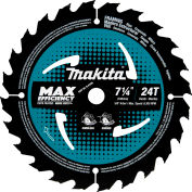 Makita® Carbide-Tipped Max Effcy Ultra-Thin Kerf Circular Saw Blade, Framing, 7-1/4"Dia, 24 TPI