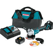 Makita® LXT® Cordless 4-1/2"/5" Cut-Off/Angle Grinder Kit, 5.0Ah, 18V, Li-Ion, 8500RPM