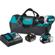 Makita® Cordless High-Torque 1/2" Impact Wrench Kit, 5.0Ah, 18V LXT® Li-Ion, Friction Ring