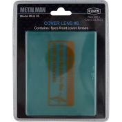 Metal Man® Front Cover Protective Lens For Auto Darkening Welding Helmets, 4"L x 3-5/8"W - 5 Pk
