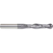 Melin 2 Flute Carbide Sq Single End Mill 3/8" Dia 3/8" Shank 3" Flute 6" OAL TiCN