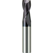 4mm Dia., 4mm Shank, 14mm LOC, 51mm OAL, 2 Flute Solid Carbide Single End Mill, AlTiN