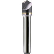 1/8" Dia., 1-1/2" OAL, 90°, Single Flute Single End Countersink, Solid Carbide, Uncoated