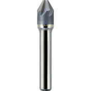 5/16" Dia., 2-1/2" OAL, 120°, 6 Flute Single End Countersink, Solid Carbide, Uncoated
