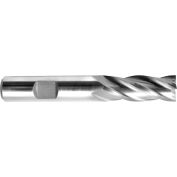4mm Dia., 6mm Shank, 11mm LOC, 57mm OAL, 4 Flute Cobalt Single End Mill, TiCN
