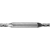 1/8" Dia., 3/8" Shank, 3/8" LOC, 3-1/16" OAL, 4 Flute Solid Carbide Double End Mill, Uncoated