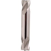 3/32" Dia., 1/8" Shank, 3/16" LOC, 1-1/2" OAL, 4 Flute Solid Carbide Double End Mill, AlTiN