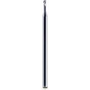 1/8" Dia., 0.187" LOC, 2-1/2" OAL, 0.375" LBS, 3 Flute Carbide Ball Single End Mill, ALTIN
