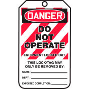 Accuform MLT405CTP Lockout Tag, Danger Do Not Operate, PF-Cardstock, 25/Pack