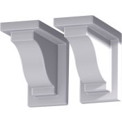 Mayne® 4821-W Yorkshire Decorative Corbels, White, Vinyl, 8" x 7" x 4", 2/Pack