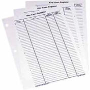 MMF Key Loan Record Sheets 201802100 Two-Tag System, Price Pack of 24 Sheets