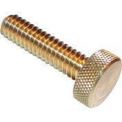 Precision Brass Thumb Screw - 1/4-20 - 1" Thread - 1/2" Head Dia. - 3/16" Head H - Pkg of 10