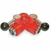 Fire Hose Leader Line Wye - 2-1/2 In. NH X 1-1/2 In. NH - Brass - 2-Piece