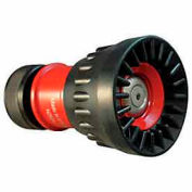 Fire Hose Fog Nozzle W/ Bumper - 1 In. NPSH - 10 To 24 GPM - Aluminum