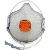 Moldex 2800N95 2800 Series N95 Particulate Respirator Mask, HandyStrap & Ventex Valve, M/L, 10/Box