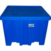 MODRoto Bulk Container with Lid UN/DOT Rated P291 - 16 Bushel 45"L x 45"W x 33"H Metallic Silver