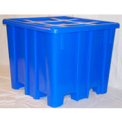 MODRoto Bulk Container with Lid P433 - 28 Bushel 47-1/2"L x 47-1/2"W x 40-1/2"H Metallic Silver
