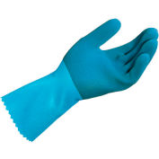MAPA® Blue-Grip™ LL301 Natural Rubber Gloves, Heavy Weight, Blue, 1 Pair, Small, 301426
