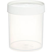 Thermo Scientific Nalgene Wide-Mouth Straight-Sided PPCO Jars with Closure, 250mL, Case of 36