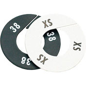3X Round Garment Rack Divider, 3-1/2", White W/Black Print, 10/Pack