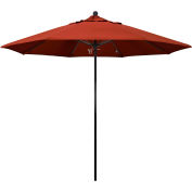 California Umbrella 9' Patio Umbrella - Terracotta - Black Pole - Oceanside Series
