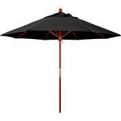 California Umbrella 9' Patio Umbrella - Olefin Black - Hardwood Pole - Grove Series
