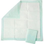 Medline® Deluxe Disposable Fluff and Polymer Underpads, 36" x 36", Green, 50/Case