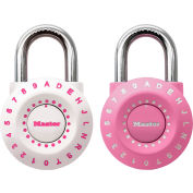 Master Lock® No. 1590DPNK Pink Combination Letter Padlock - Pkg Qty 16