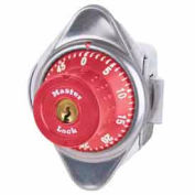 Master Lock® No. 1655MDRED Built-In Combo Lock for Horizontal Latch Box Locker - Red Dial - LH