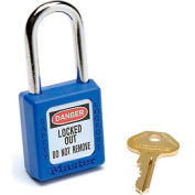 Master Lock® Safety 410 Series Thermoplastic Padlock, Blue, 410BLU