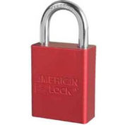 American Lock® No. A1165RED Solid Aluminum Rectangular Padlock - Red - Pkg Qty 24