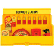 Master Lock® Lockout Station With Valve Lockout Devices, S1850V1106