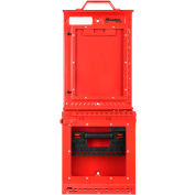 MasterLock® Permit Control Station With Group Lock Box, Wall Mounted, Red, S3500