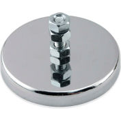 Master Magnetics Ceramic Mount-It Magnet RB70B3N with Attached Screw and Nuts 65 Lbs. Pull Chrome